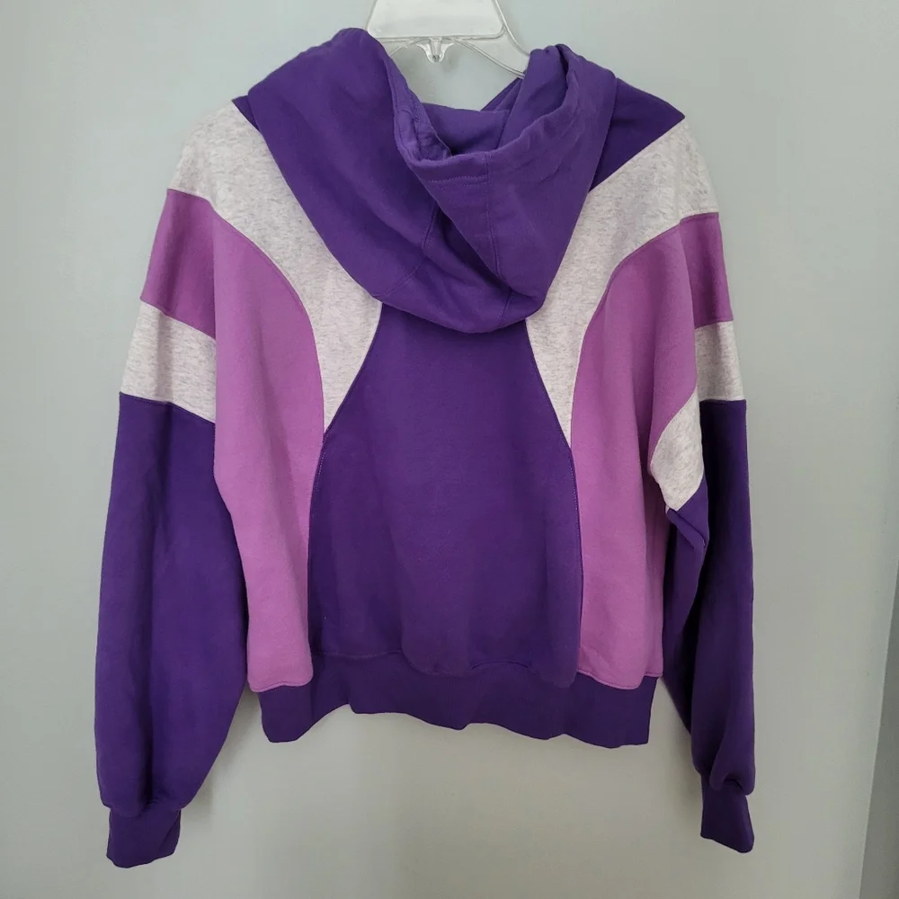 Fabletics Forever Fleece Hoodie Sweatshirt Cozy Medium Purple Athleisure Pocket - Picture 8 of 12